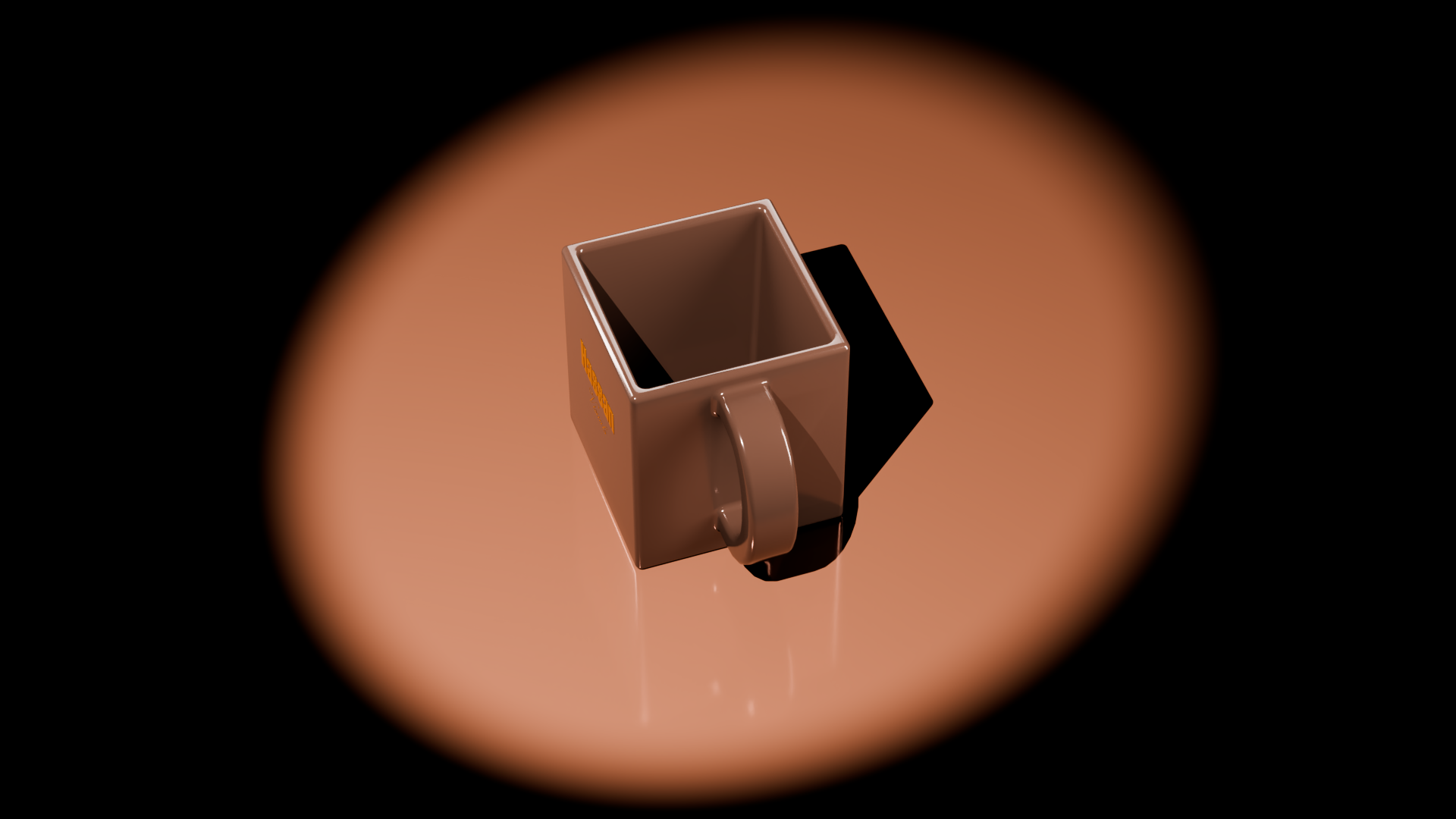 Coffee cup with brand name in blender best for ads & social media